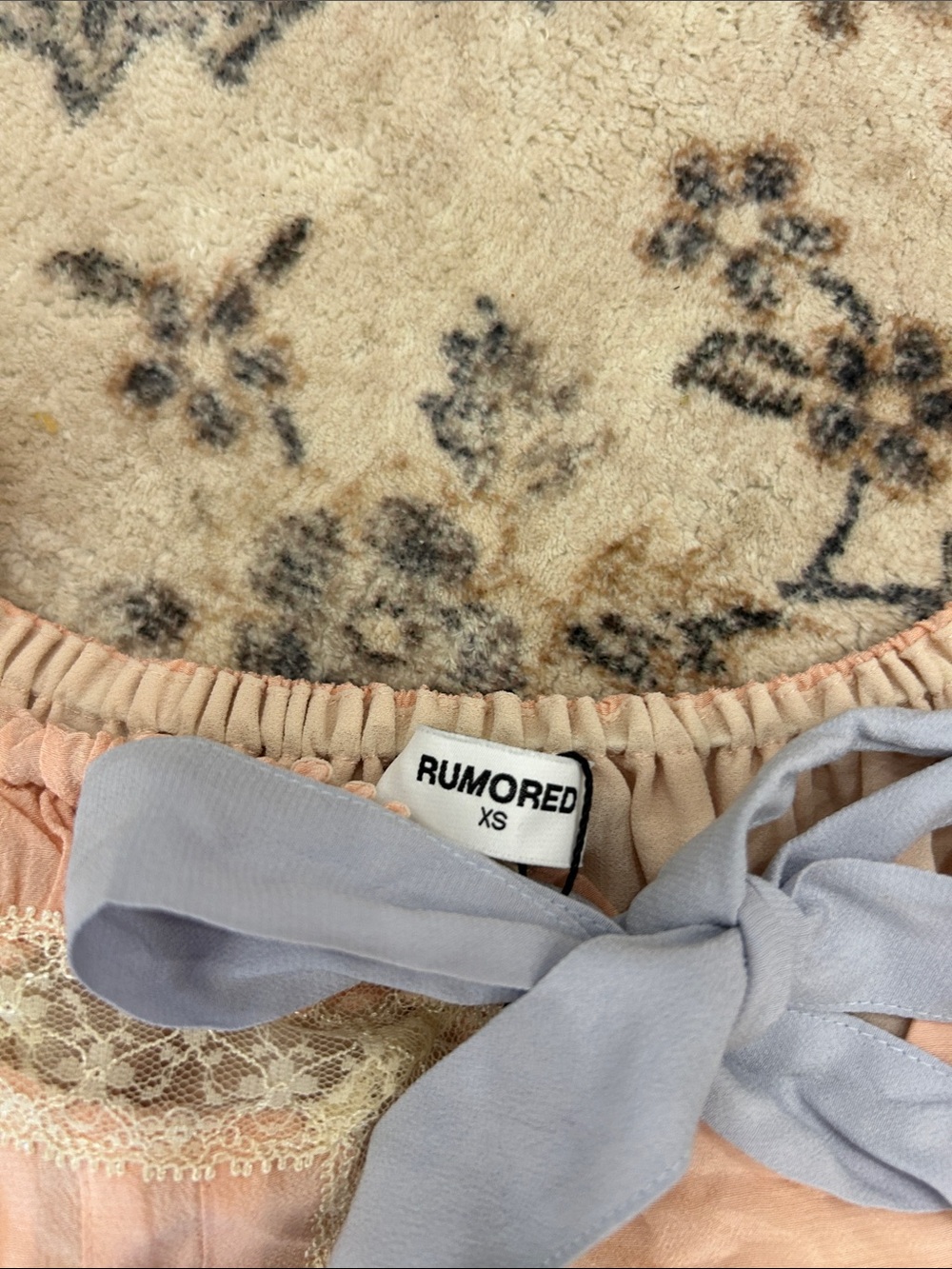 NWT! Rumored Heirloom mini dress - peach nectar - Picture 3 of 6